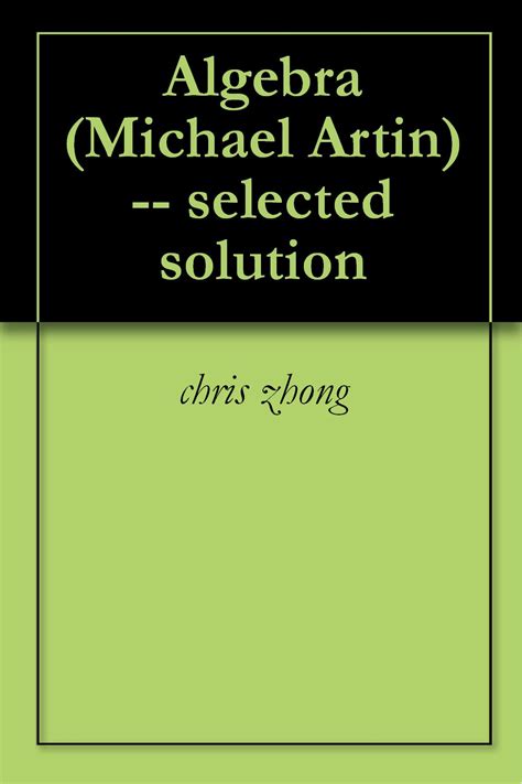 Algebra Artin Solutions