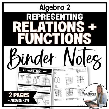 Algebra I Notes Relations And Functions Unit 03a