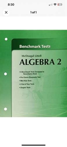 algebra mcdougal benchmark test 2 answers