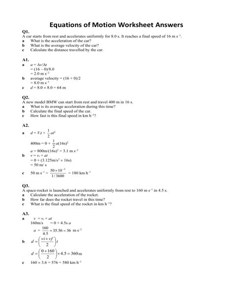Algebra Motion Problems Worksheets Motion Worksheet Grade 3 - Motion Worksheet Grade 3
