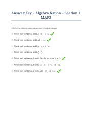 algebra nation answer key to testing yourself