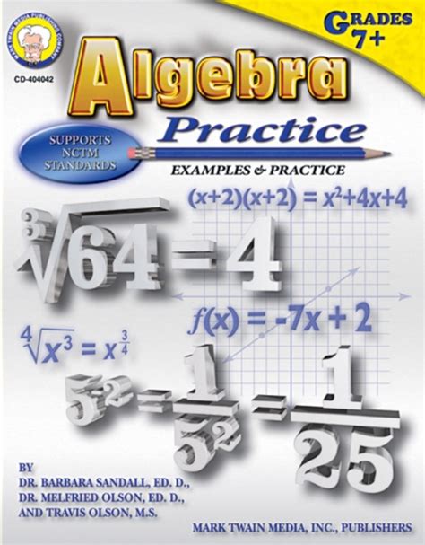 Algebra Practice Book Grades 7 8