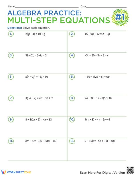 Algebra Practice Problems