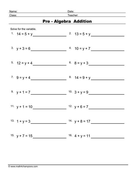 Algebra Worksheets Free Printable Pdfs Cuemath Basic Algebra Worksheet With Answers - Basic Algebra Worksheet With Answers