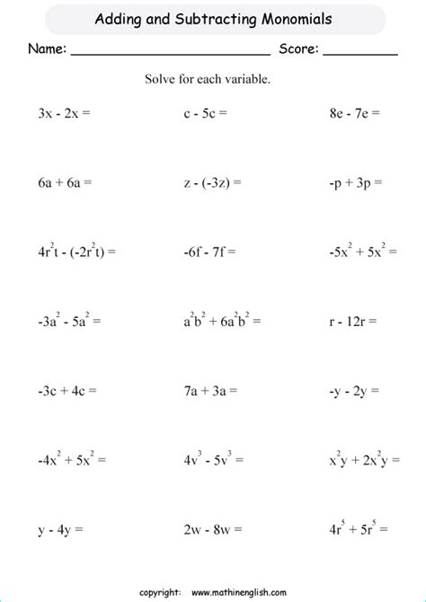 Algebra Worksheets Grade 6 Free For Print In Algebra Worksheet 5th Grade - Algebra Worksheet 5th Grade