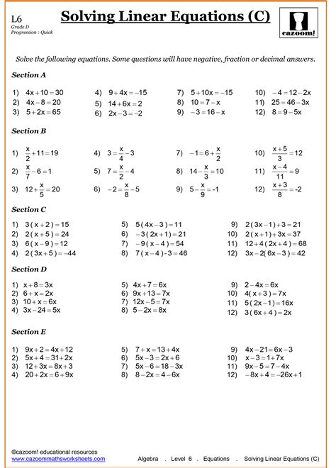 Algebra Worksheets Grade 8 With Answers Pdf Grade 9 Math Worksheets Algebra - Grade 9 Math Worksheets Algebra