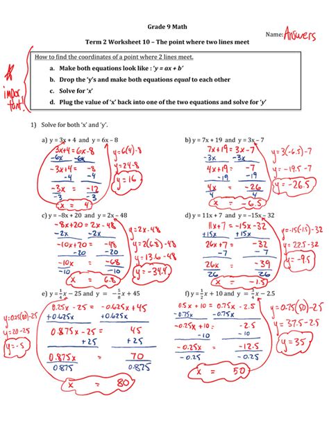 Algebra Worksheets Grade 9 Grade 9 Math Worksheets Algebra - Grade 9 Math Worksheets Algebra