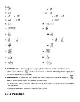 Full Download Algebra 1 Chapter 10 Answers 