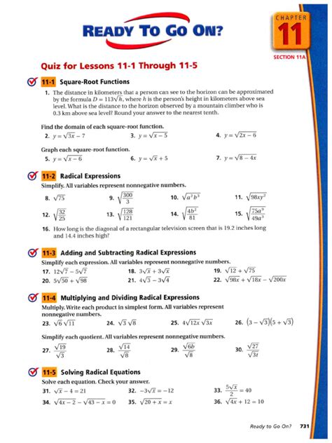 Full Download Algebra 1 Chapter 11 Answers 