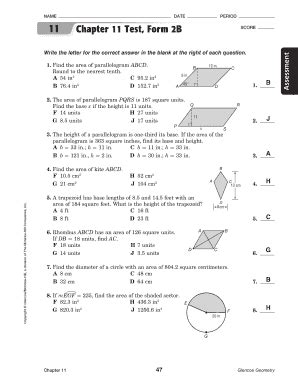 Full Download Algebra 1 Chapter 11 Test Form 2D 