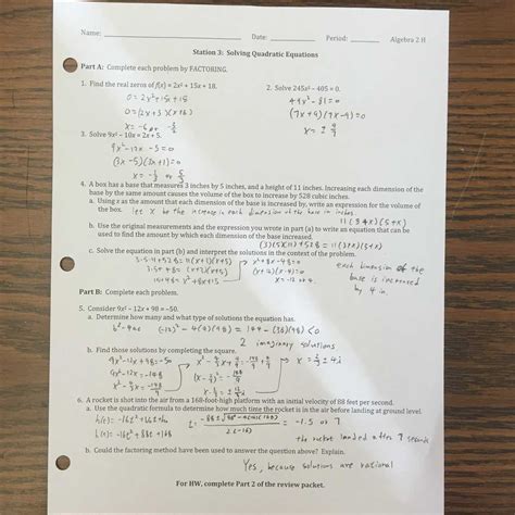 Read Algebra 1 Cumulative Test 7A Answers 