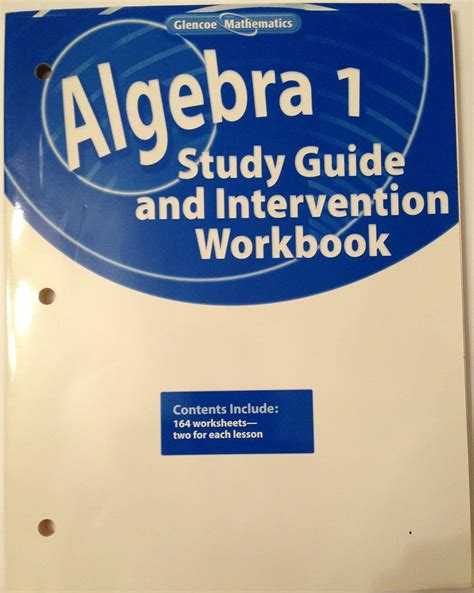 Download Algebra 1 Study Guide And Intervention Workbook Answer Key 