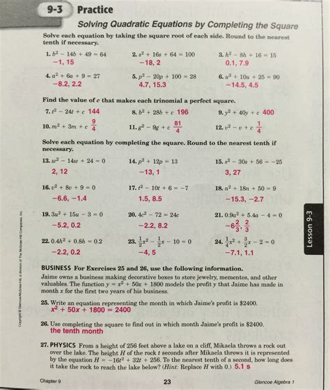 Read Online Algebra 1 Workbook Answers Pg 295 
