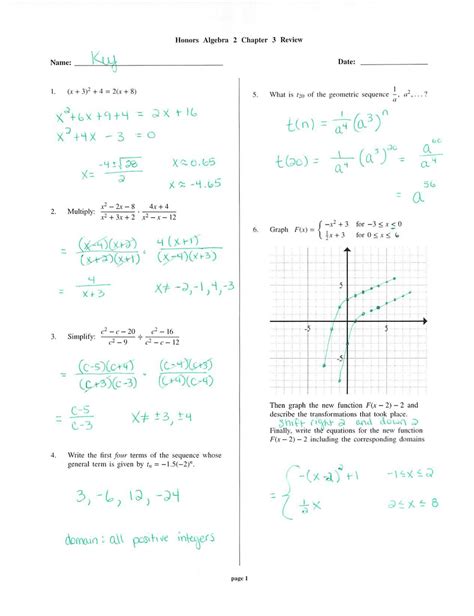 Read Algebra 2 Chapter 3 Test 