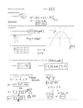 Read Online Algebra 2 Exam Review Packet Answers 