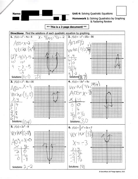 Full Download Algebra 2 Unit 4 Assignment 1 Answers 