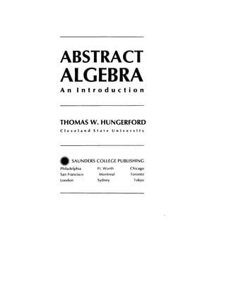 Full Download Algebra An Introduction 2Nd Edition Hungerford Solutions 
