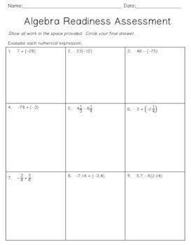 Download Algebra Readiness Test With Answers 