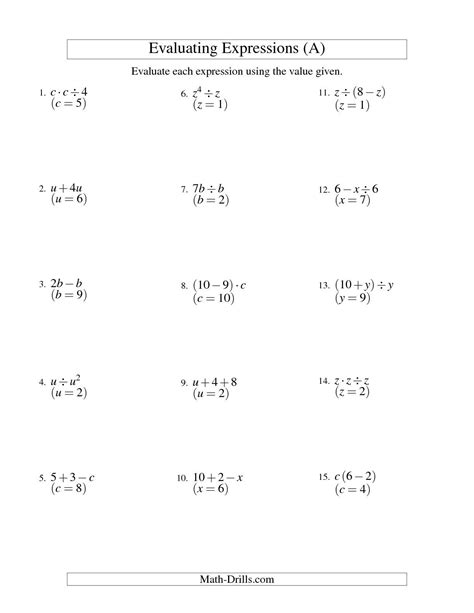 Algebraic Expressions Worksheet 8th Grade   Algebraic Expressions Worksheet Pdf - Algebraic Expressions Worksheet 8th Grade