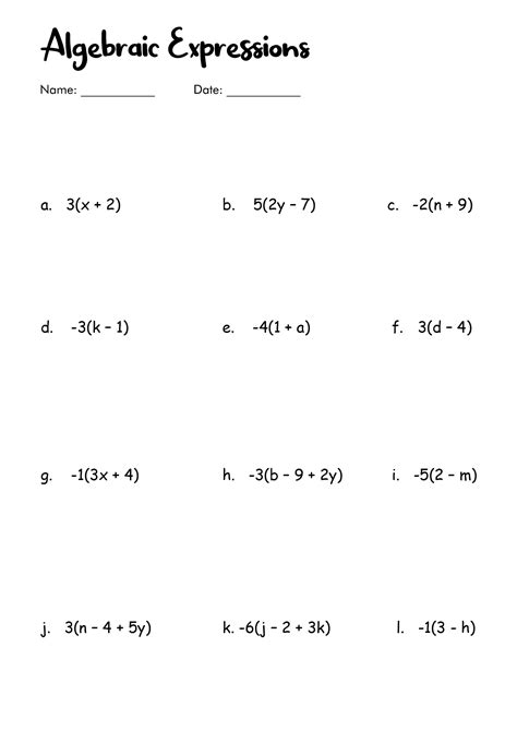 Algebraic Expressions Worksheet Pdf Algebraic Expressions And Equations Worksheet - Algebraic Expressions And Equations Worksheet