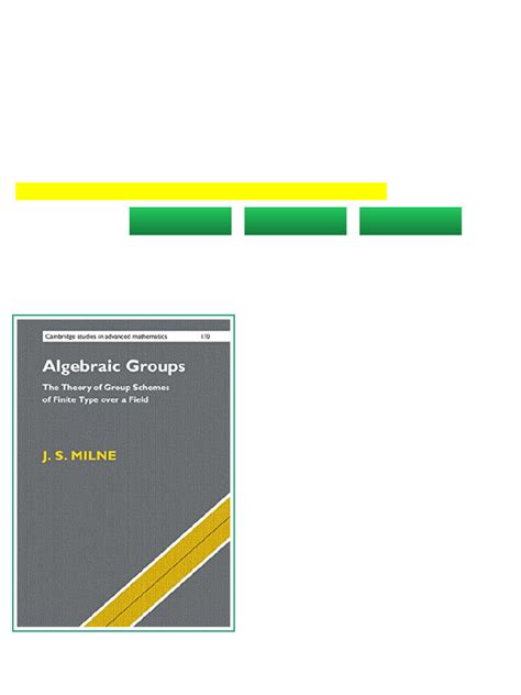 Algebraic Groups James Milne