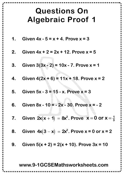 Algebraic Proof Worksheet And Video Gcse Maths Grade Worksheet Algebraic Proof - Worksheet Algebraic Proof