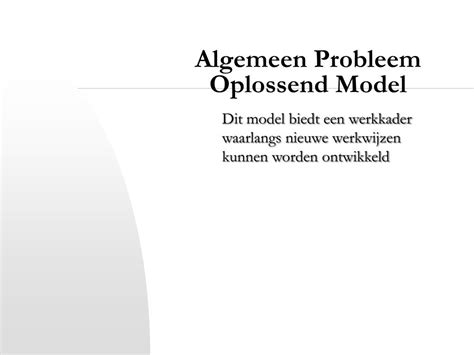 algemeen probleem