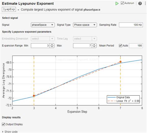 algorithm lyapunov exponents in matlab