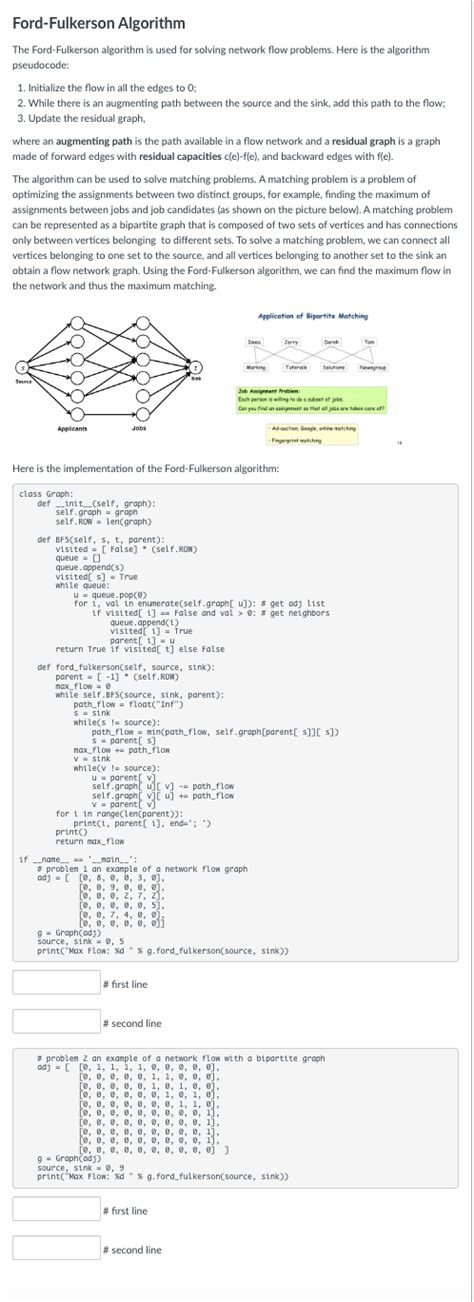 Algorithme De Ford Fulkerson