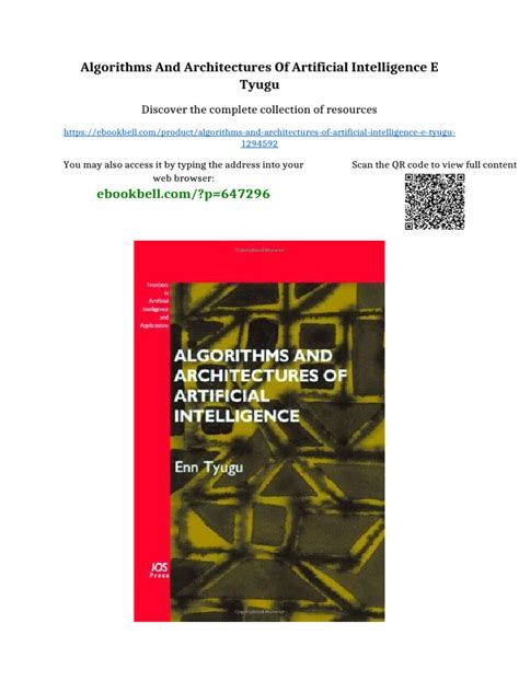 Algorithms And Architectures Of Artificial Intelligence Frontiers In Artificial Intelligence And Applications