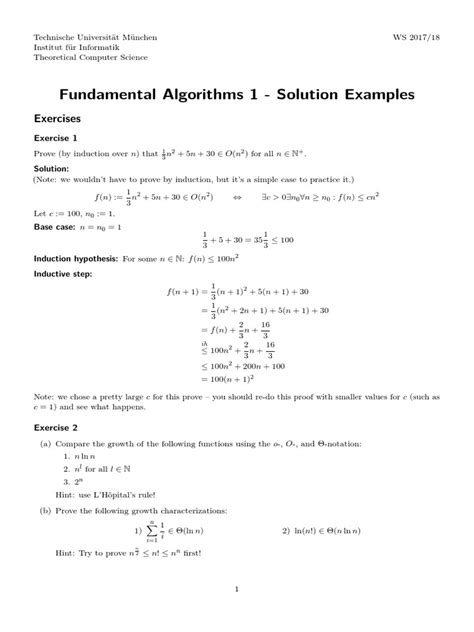 Algorithms Solutions