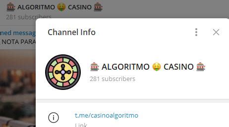 algoritmo casino telegram!