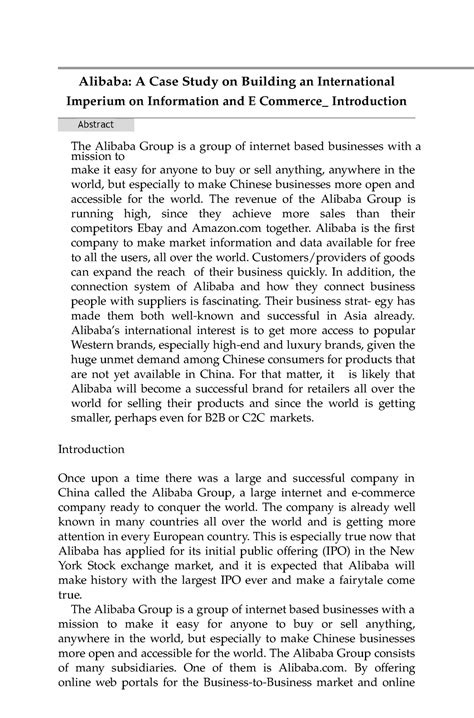Full Download Alibaba A Case Study On Building An International 