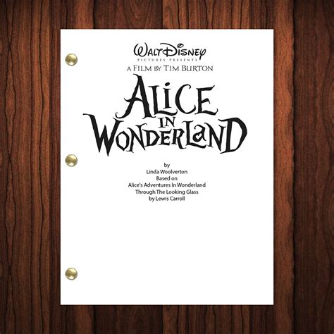 Alice In Wonderland Script