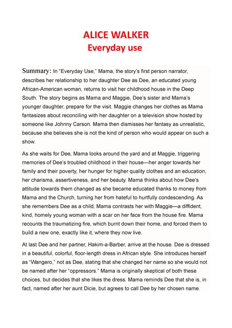 alice walker biography summary page