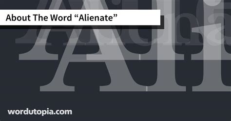 Alienate 8 Letters