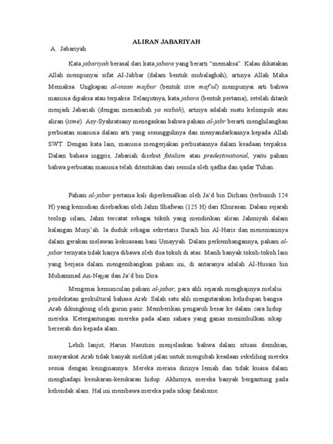 Download Aliran Jabariyah Scribd 