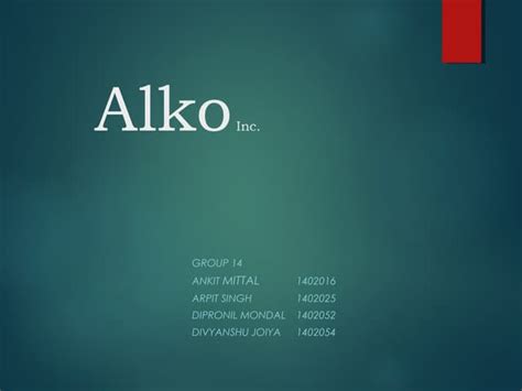 Alko Case Study Solutions Maktabore