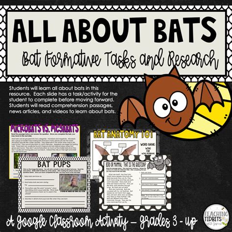 All About Bats Activities And Research Teaching Tidbits Bats Activities For First Grade - Bats Activities For First Grade