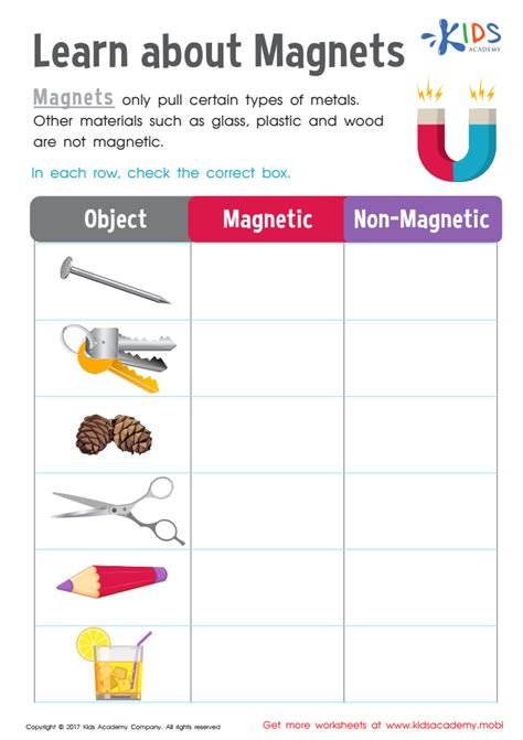 All About Magnets Worksheets 99worksheets Magnetism Worksheets 4th Grade - Magnetism Worksheets 4th Grade