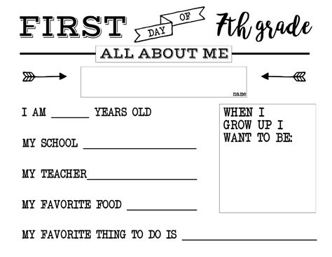 All About Me 4th Grade Printable   All About Me Worksheets World Of Printables - All About Me 4th Grade Printable
