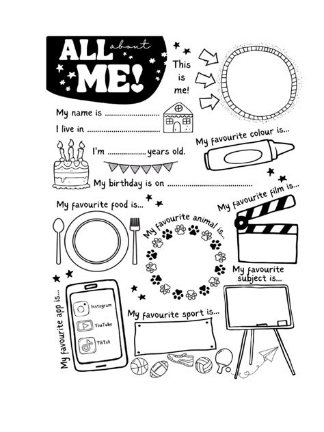 All About Me 4th Grade Seesaw Activity Collection About Me Worksheet Grade 4 - About Me Worksheet Grade 4