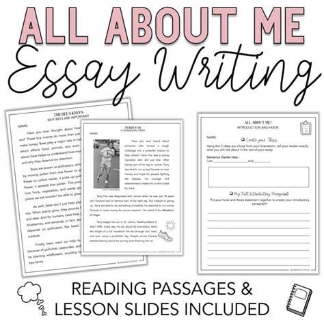 all about me essay grade graphic organizer