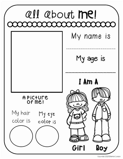 All About Me For Kindergarten Worksheets Mrs Learning About Yourself Worksheet Kindergarten - About Yourself Worksheet Kindergarten