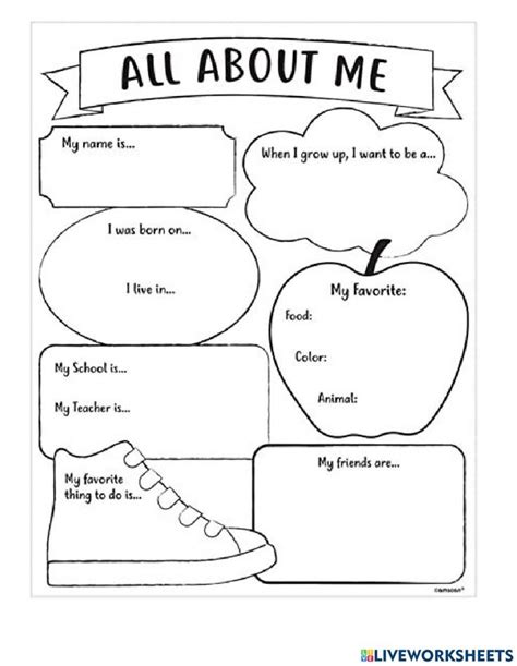 All About Me Online Exercise For Grade 4 About Me Worksheet Grade 4 - About Me Worksheet Grade 4