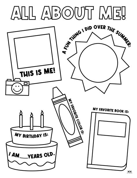 All About Me Printable Worksheet Preschool Worksheet Learn About Yourself - Preschool Worksheet Learn About Yourself