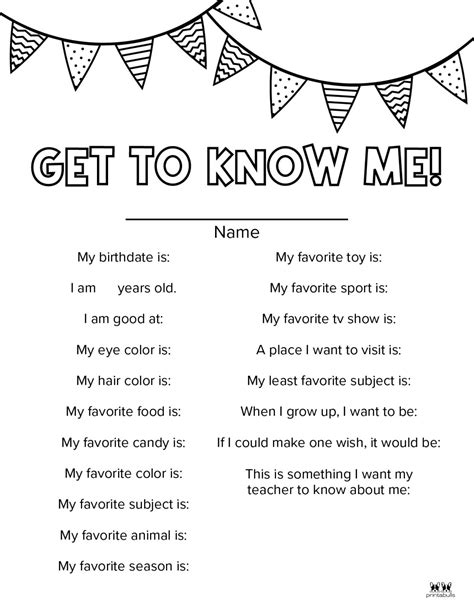 All About Me Printable Worksheets 50 Free Printables My Favorites Worksheet 6th Grade - My Favorites Worksheet 6th Grade