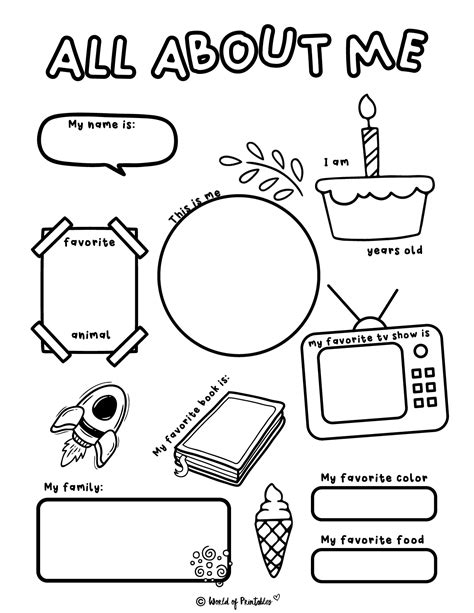 All About Me Worksheets World Of Printables All About Me 4th Grade Printable - All About Me 4th Grade Printable