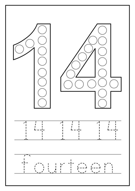 All About Number 14 Worksheet Teacher Made Twinkl Number 14 Worksheet - Number 14 Worksheet