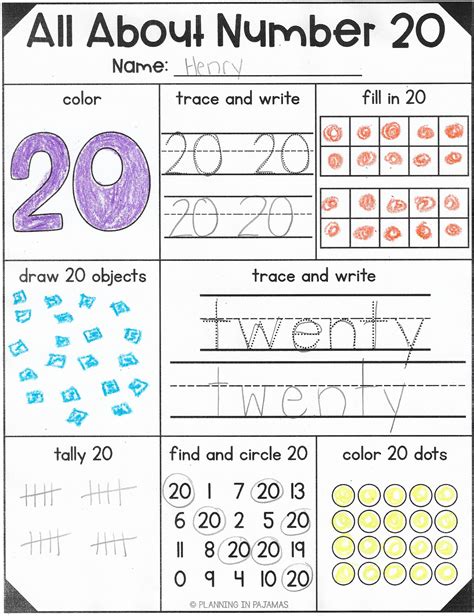 All About Number 20 Worksheet Teacher Made Twinkl Number 20 Worksheet - Number 20 Worksheet